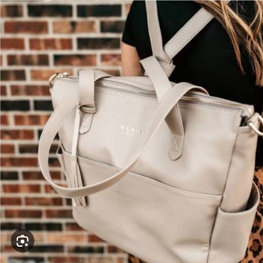 Elkie “Aberdeen” Diaper Bag in Taupe